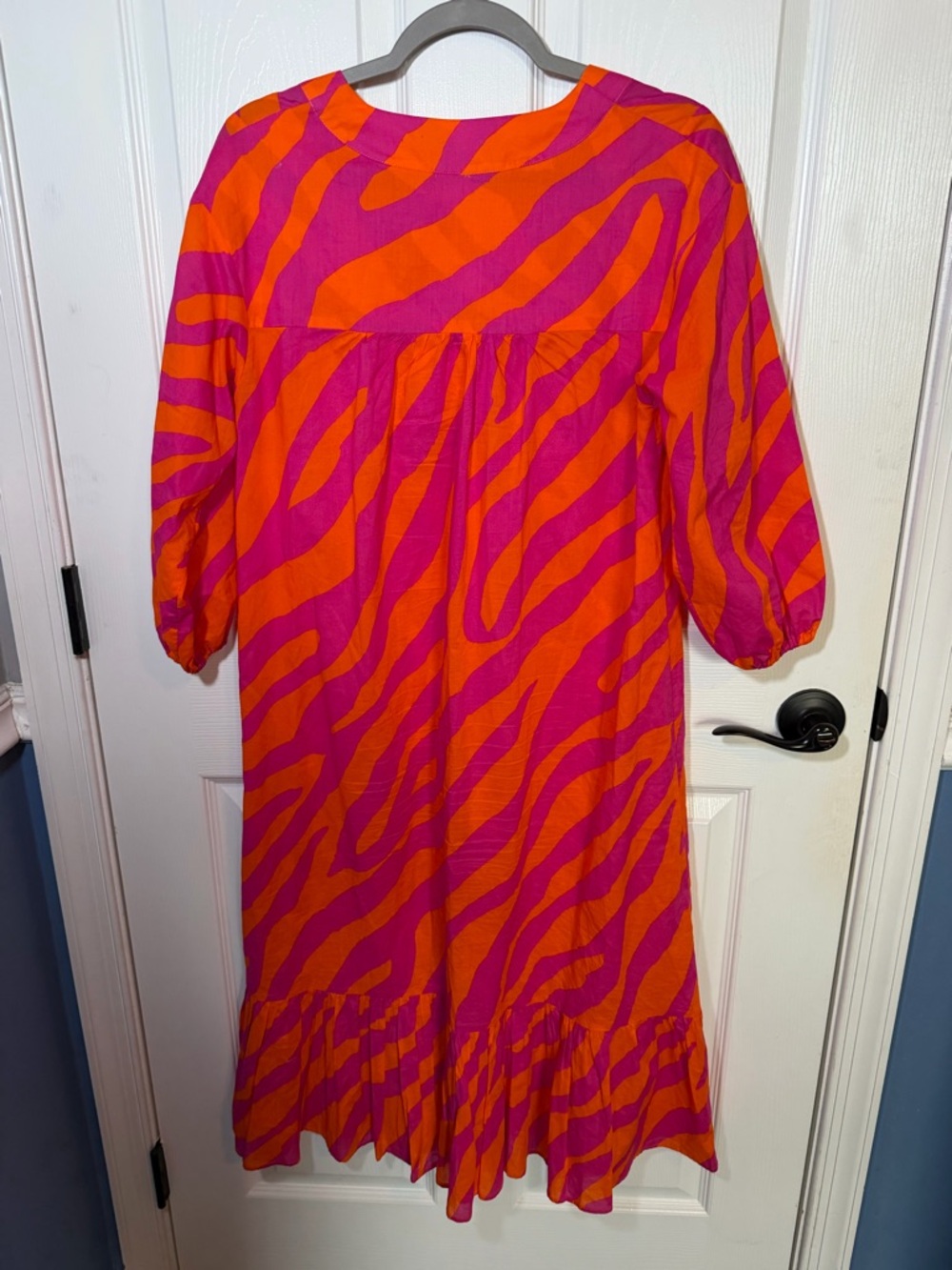 Vilagallo Fabrizia Dress pink & orange zebra print 38 - Picture 5 of 5